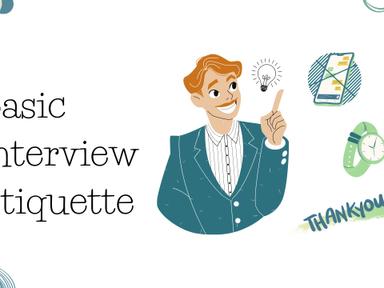 Five Basic Interview Etiquette