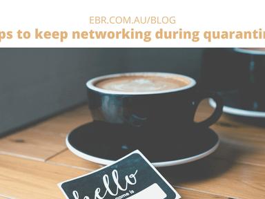 Tips to keep networking during quarantine